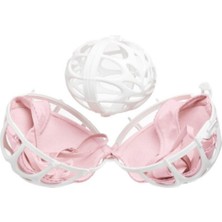 Gondol Beyaz Kilitli Sütyen Yıkama Topu Plastik Malzeme ile Deforme Olmadan Yıkama