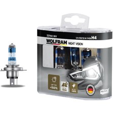 Wolfram Storozde Ampul 12V H4 60/55 P43T Night Vision 150 Fazla 20 Beyaz Işik