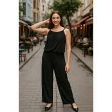 Veralya Kadın Rahat Kesim Askılı Bol Paça Sandy Kumaş Fırsat Ürün Tulumelbise