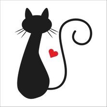 Technopa KALPLİ KEDİ  FOLYO STİCKER - 20cm uzunluk