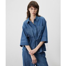 Miss İpekyol Belden bağlamalı cepli gömlek IS1260025091015