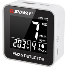 SNDWAY SW-825 Pm2.5 Partikül Ölçer | Sıcaklık ve Nem Monitörü