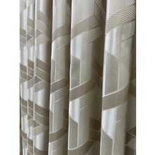 Perde Merkezi Paris Krem Bej Pano Fon Perde Salon ve Misafir Odalarına Uygun 1/3 Sık Pileli Tek Kanat Lüks Modern Fon Perde