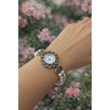 Yantra Silver 925 Ayar Gümüş Vintage Incili Saat