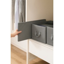 4 Adet Tela Dolap Içi Raf Düzenleyici Mukkavva Katlanabilir Kıyafet Saklama Kutusu 45  cm  x 25  cm  x 20 cm