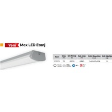 Pelsan Tio 72W 6500K IP65 Sıvaüstü LED Etanj Armatür