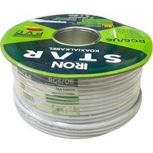 Electroon Ironstar RG6U6 Beyaz Anten Kablosu 100METRE 144TEL