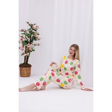 Arvin Pijama Kadın Yumuşak Dokulu Rahat Kalıp Uzun Kollu Örme Pijama Takımı