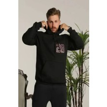 Veralya Unisex Kapşonlu Baskılı Sweetshirt