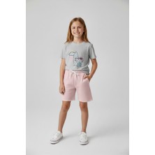 Makiteks Kız Çocuk Şort Tişört Takım Hello 5 6 7 8 9 10 11 12 13 14 Yaş Tshirt Kitty