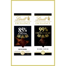 Lindt Excellence %85 ve %99 Kakao 100 G Ekstra Yoğun Bitter Çikolata Set