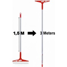 Primeaks 3 Metre Teleskopik Uzayan Saplı Camsil Seti - 23 cm Cam Silme Çekçek