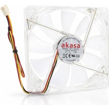 Akasa 120X120X25MM 12V 0.18A Fan 3 Kablolu - Rgb Işıklı