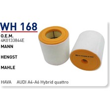 Wunder Filter Audı A4-A6 Hybrıd Quattro Uyumlu Hava Filtresi Wh 168