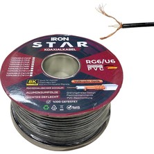 Antenci Ironstar RG6U6 Siyah Anten Kablosu 100METRE Gold 48TEL Bakır Kaplama