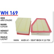Wunder Filter Audı A1, Seat Ibıza V 2,0 Tdı Uyumlu Hava Filtresi Wh 169