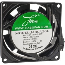 JA80A20L 220VAC 0.07A Metal Fan - 80X80X25MM