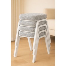 Ecowood Metal Tabure -4 Adet