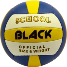 Black School Voleybol Topu Mini (200-220 gr) Dikişli Yumuşak Dokulu Antrenman ve Maç Topu