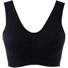 Sistina Storozde Siyah Dikişsiz Kadın Pedli Sütyen Korse - 704 - Beden L