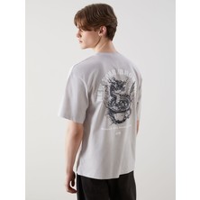 Lc Waikiki Yeni Sezon Bisiklet Yaka Baskılı Erkek Tişört