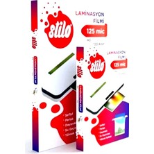 Stilo Laminasyon Film A3 125MIC Pvc Kaplama Tekli 10 Adet