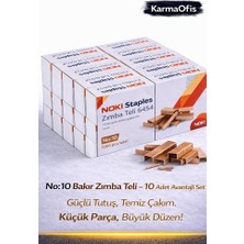 KarmaOfis No:10 Bakır Zımba Teli – 10 Adet Set | Dayanıklı, Pürüzsüz Çakım Ofis Zımba Teli