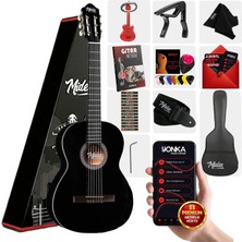 Midex MGX-200BK Kaliteli Klasik Gitar 4/4 Yetişkin Boy Full Set