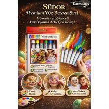 KarmaOfis 6 Renk Yüz Boyası Seti – Non Toksik, Kolay Uygulanan Çocuk ve Parti Makyaj Boyası