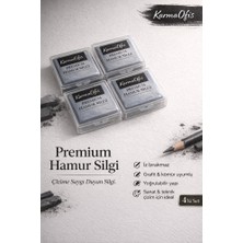 KarmaOfis Premium Hamur Silgi 4’lü Set – Iz Bırakmayan Yoğrulabilir Çizim Silgisi