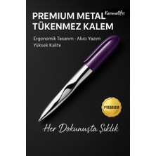 KarmaOfis Premium Mor Metal Tükenmez Kalem – Ergonomik Tasarım, Akıcı Yazım, Şık ve Dayanıklı