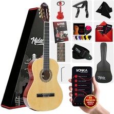 Midex MGX-200NT Kaliteli Klasik Gitar 4/4 Yetişkin Boy Full Set