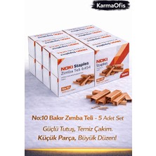 KarmaOfis No:10 Bakır Zımba Teli – 5 Adet Set | Dayanıklı, Pürüzsüz Çakım Ofis Zımba Teli