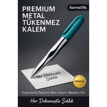 KarmaOfis Premium Lime Metal Tükenmez Kalem – Ergonomik Tasarım, Akıcı Yazım, Şık ve Dayanıklı