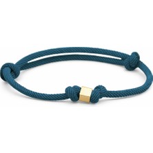 Hakan Mücevherat 14 Ayar Erkek Tek Zar Mavi Ipli Bileklik