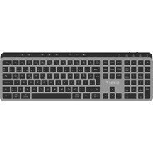 Throne Elite K1 Pro Tuş Aydınlatmalı & Sessiz Switch 110+8 Multimedya Tuşlu Windows & Macos Uyumlu Premium Alüminyum-Metal Kablosuz Ofis Klavyesi (2.4ghz + Çift Bluetooth Profili)