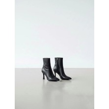 Manzo 250950 Hakik Deri Fermuarlı Sivri Burun Ökçeli Bot