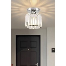 Ronisu Aydınlatma Glowix Kristal Taşlı Plofonyer Tekli Avize - Modern Tekli Kristal Taşlı Avize