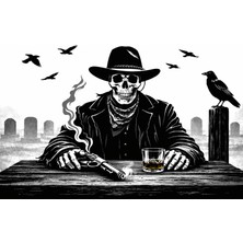 Sim Hayalet Kovboy - Serbest Senaryo Atış Hedefi 50X70CM Yatay (10ADET)