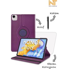 Nezih Case Huawei Honor Pad X9A 11.5 Inç Uyumlu 360 Dönen Standlı Deri Kılıf + Ekran Koruyucu + Kalem
