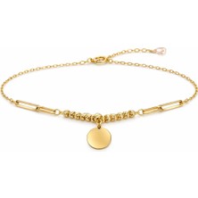 Hakan Mücevherat Harf Yazılabilir Minimal 14 Ayar Altın Bileklik