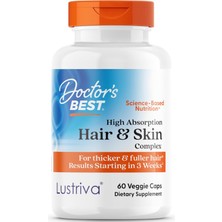 Doctor's Best High Absorption Lustriva Hair & Skin Complex, Clinically Shown To Grow Thicker, Healthier Hair In