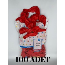 Güzelyüz Avm 100 Adet Kırmızı Balon 13'' Inç 33CM Dekorasyon Balonu Tek Renk Kırmızı Iç ve Dış Mekan Parti Balonu