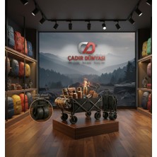 Çadır Dünyası Elite Series Katlanır Kamp ve Plaj Vagonu - 100 kg Kapasiteli, Büyük Tekerlekli Siyah Taşıma Arabası