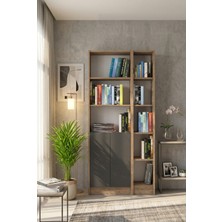Yeti Mobilya FLAT85 Kitaplık 2 Kapaklı Kütüphane
