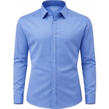 Atilla Özer Slim Fit Pamuk Saten Uzun Kol Erkek Gömlek - 7533