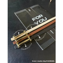 Fiori Gold Uzun Tokalı Ince Kemer, Pantolon Kemeri, Gömlek Kemeri, Ceket Kemeri, Elbise Kemeri