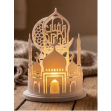 Belle Vie Belle Vıe Işıklı Ramazan Temalı Dekoratif Masa Lambası — Ay ve Cami Siluetli Lüks Masa Üstü Dekor