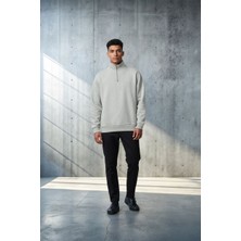 Black Steel Yarım Fermuarlı Balıkçı Yaka Selanik Örgü Erkek Sweatsırt