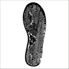 Technopa AYAKKABI İZİ FOLYO STİCKER DERSTV304 - 40cm Uzunluk